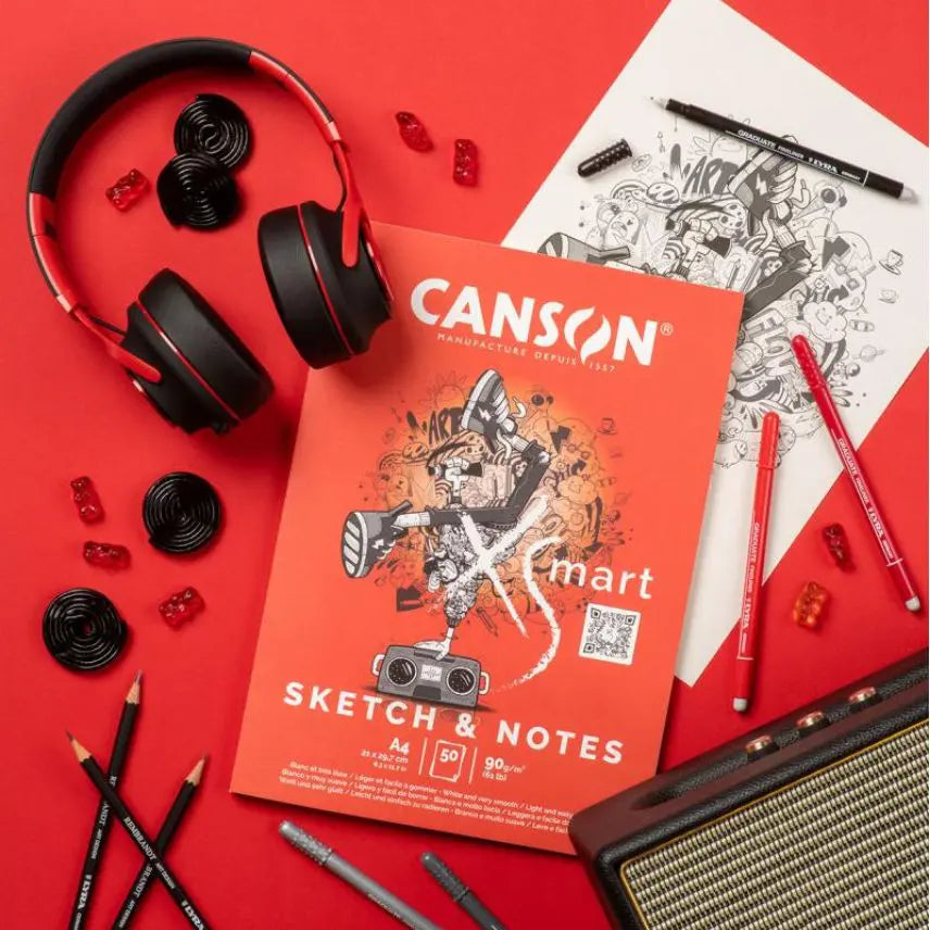 Canson Pad Canxsmart 50F A4 90G Sketch & Notes