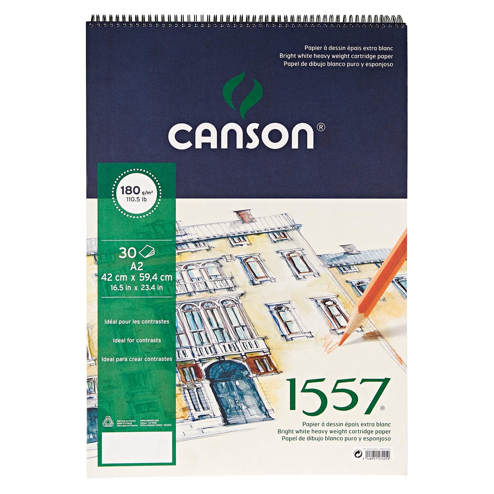 Canson Spiral Pad A2 (42 X 59.4 Cm ), 30Sheet, Set 2Pc