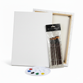 Canvas Board 20 X 30 Cm with Brush and Palette Combo