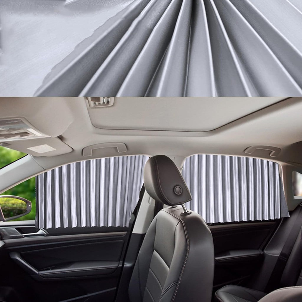 Car Window Curtain Silver 4Pcs