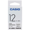 Casio 12 Mm Label Cartridge Black On White Xr 12We1