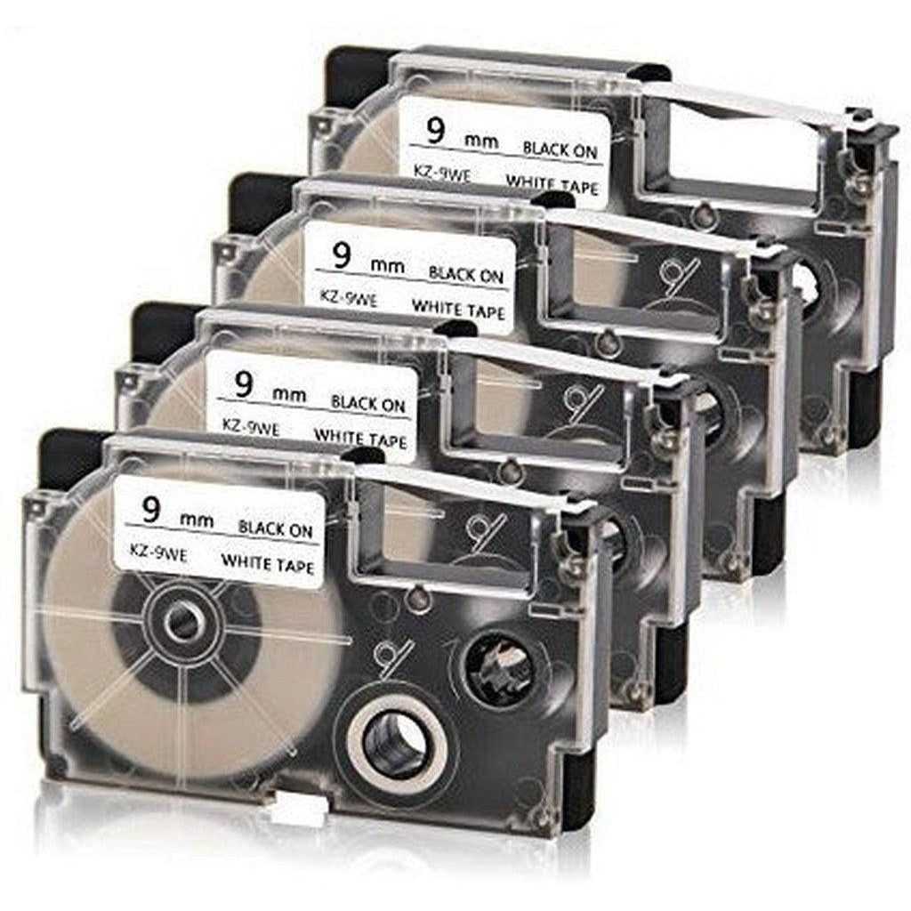 Casio 9 Mm Label Cartridge Black On Clear