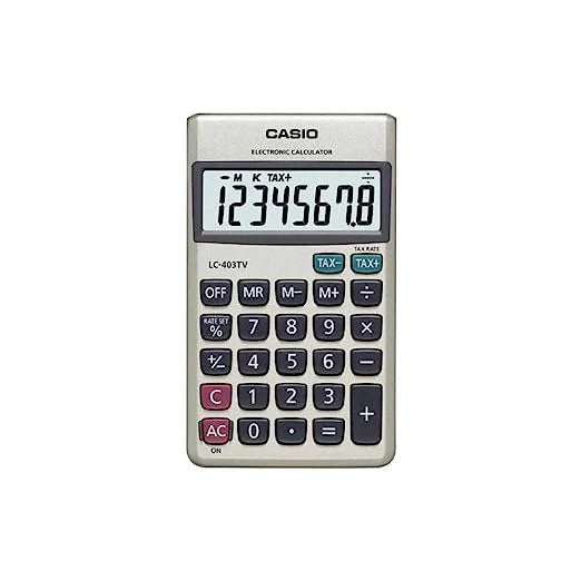 Casio Calculator LC-403TV Electronic Calculator