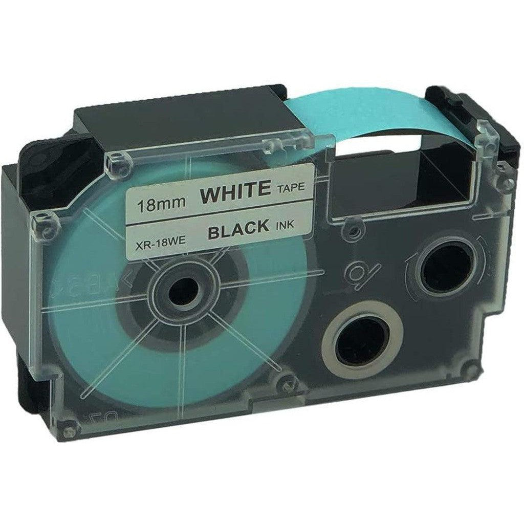 Casio Label Black On White Xr-18We1