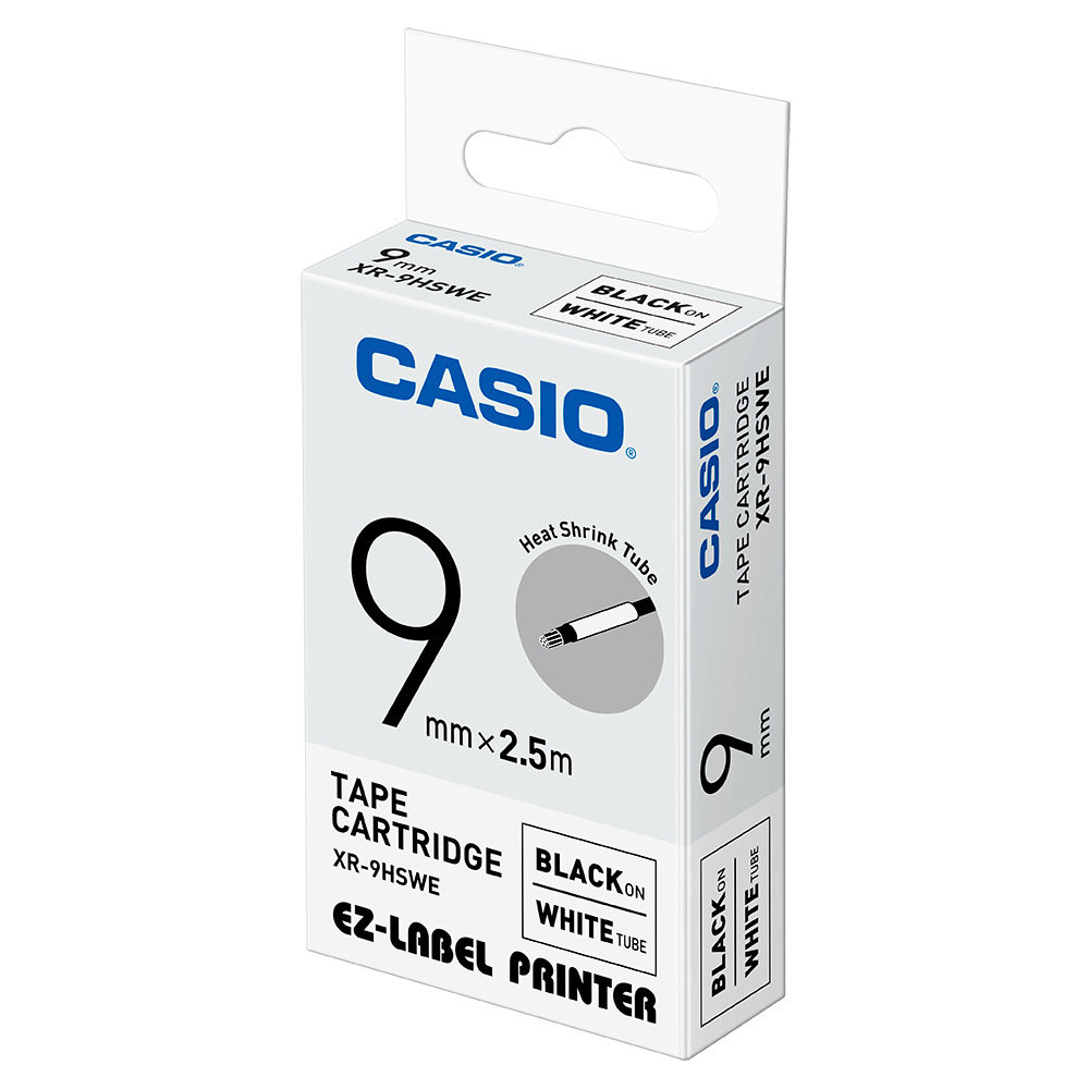 Casio Tape Heat Shrink Tube 9mm XR 9HSWE