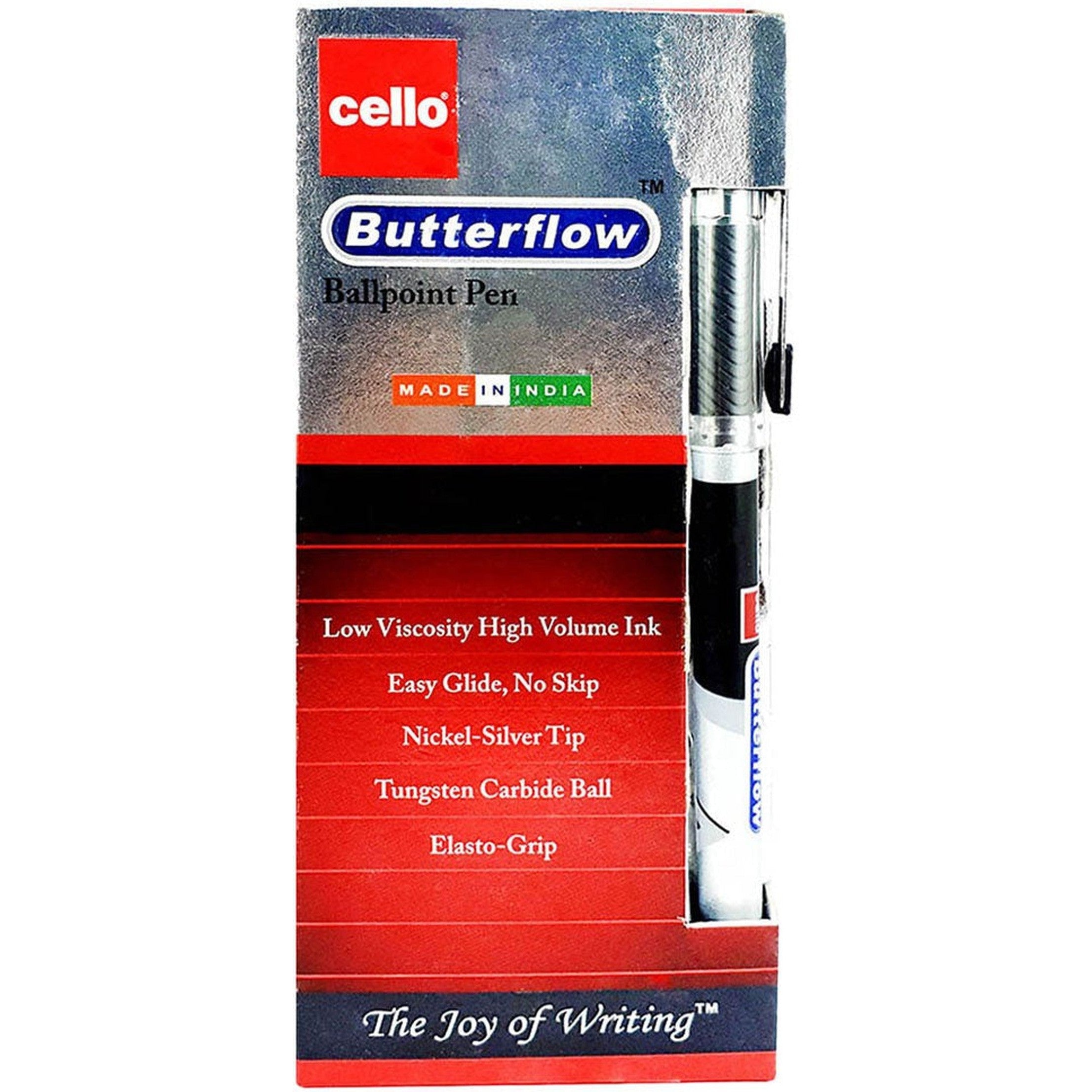 Cello Ball Pen Butterflow 0.7Mm Pack Of 12