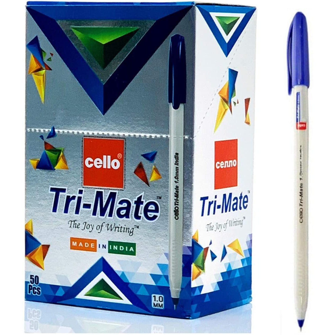 Cello Tri-Mate Pen 1.0Mm - 50 Pcs