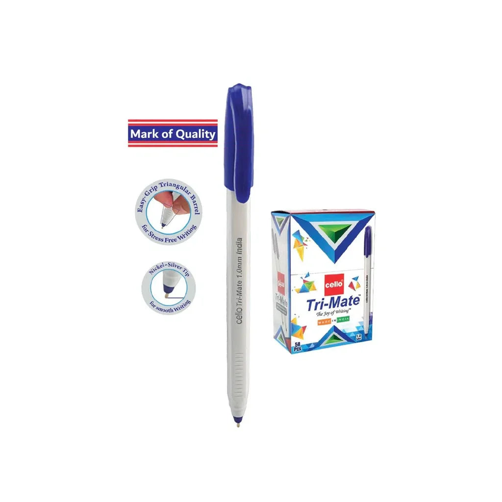 Cello Trimate Ball Pen Blue 50's