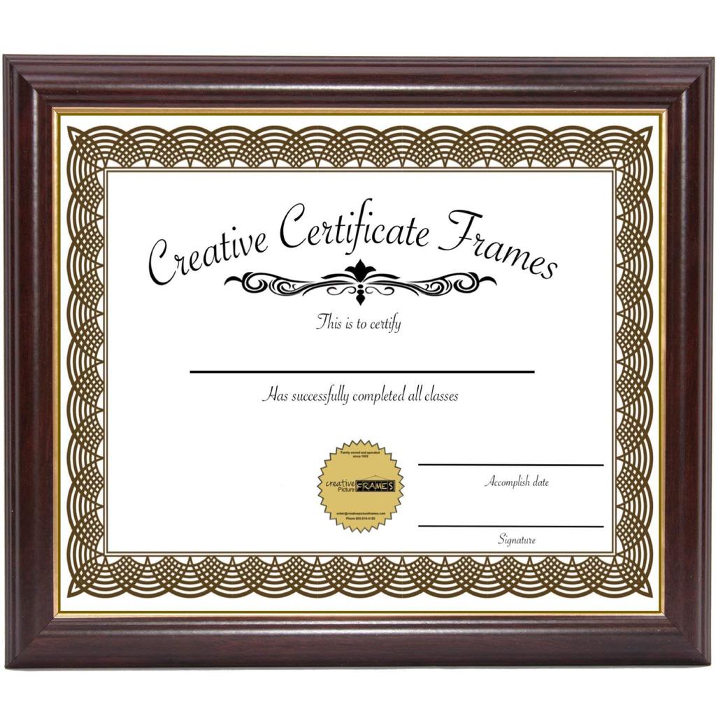 Certificate Frame Wooden - Mahogany Color