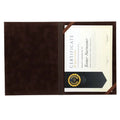 Certificate Holder Foam Leather/PVC Frame - Dark Brown
