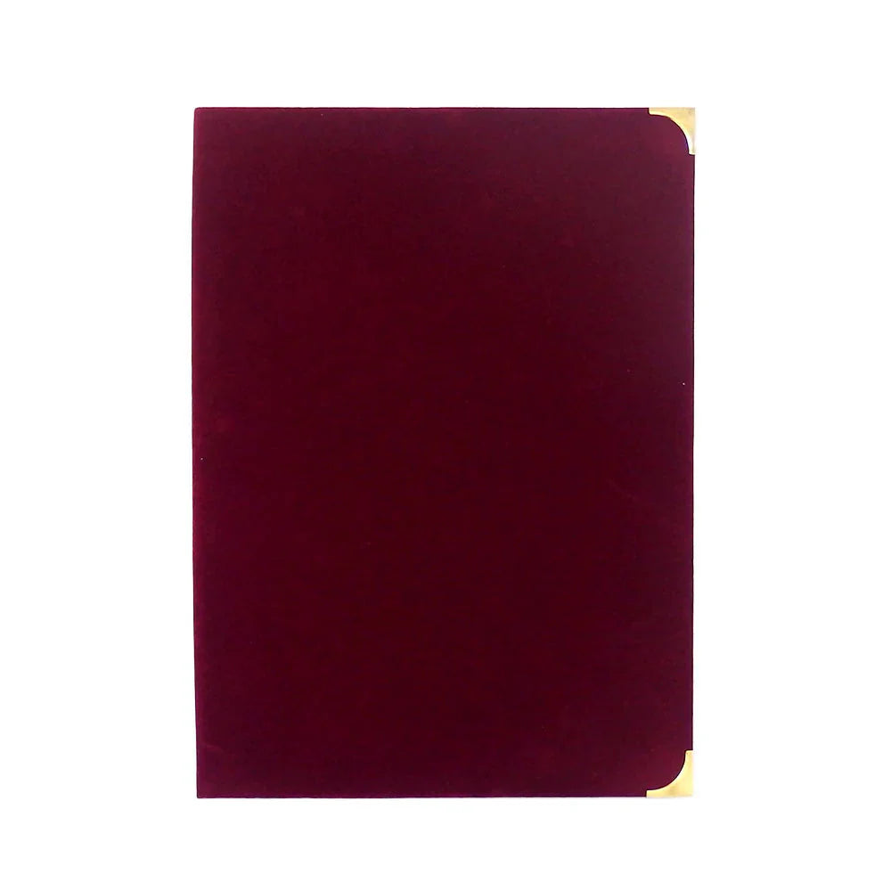 Certificate Holder Velvet Frame - Burgundy Color