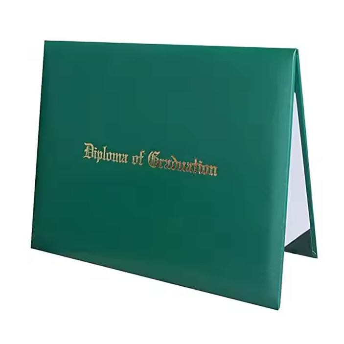 Certificate Holder with Print - Green Color