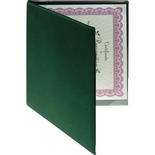 Certificate Holder with Print Velvet Frame - Green Color