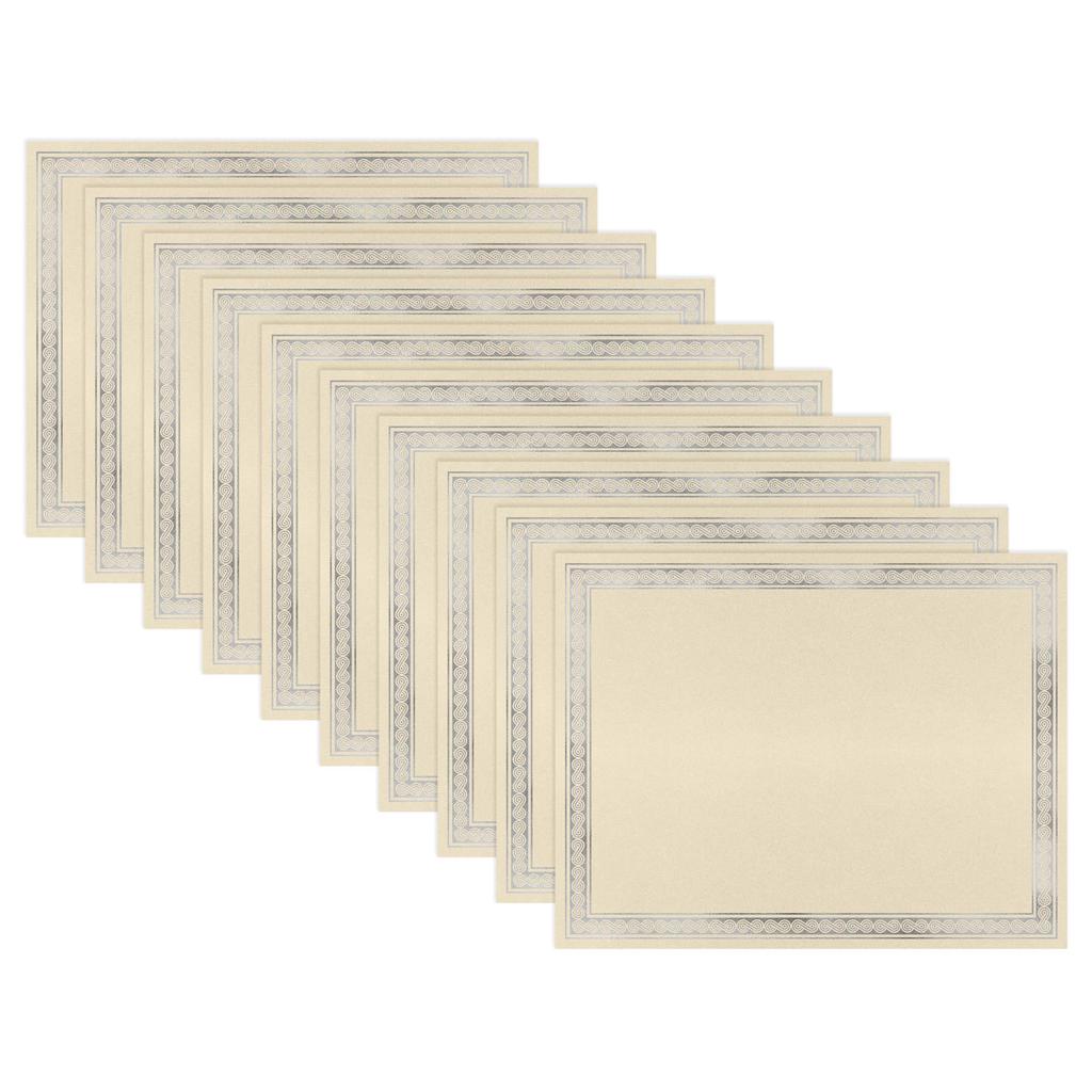 Certificate Paper - Beige/Silver
