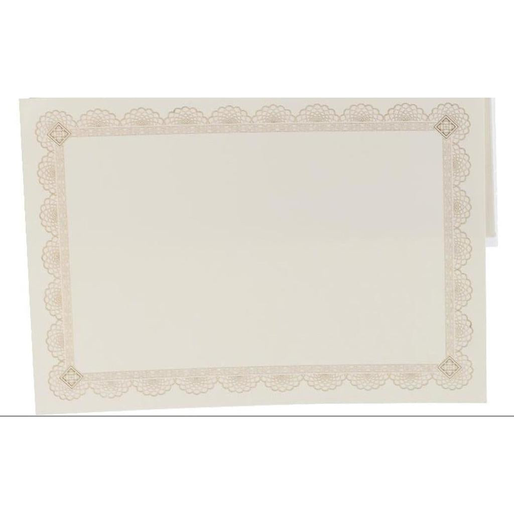 Certificate Paper Brief Card - Beige/Green