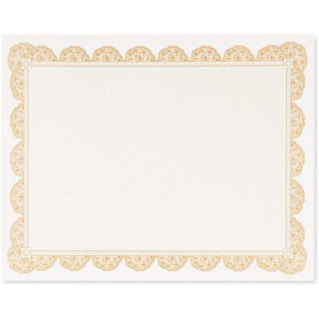 Certificate Paper Cream Color & Golden Border