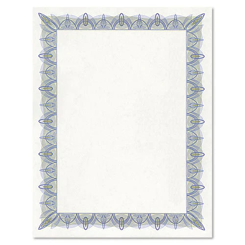 Certificate Paper Parchment Material - Beige/Blue
