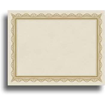 Certificate Paper Parchment Material - Beige/Green