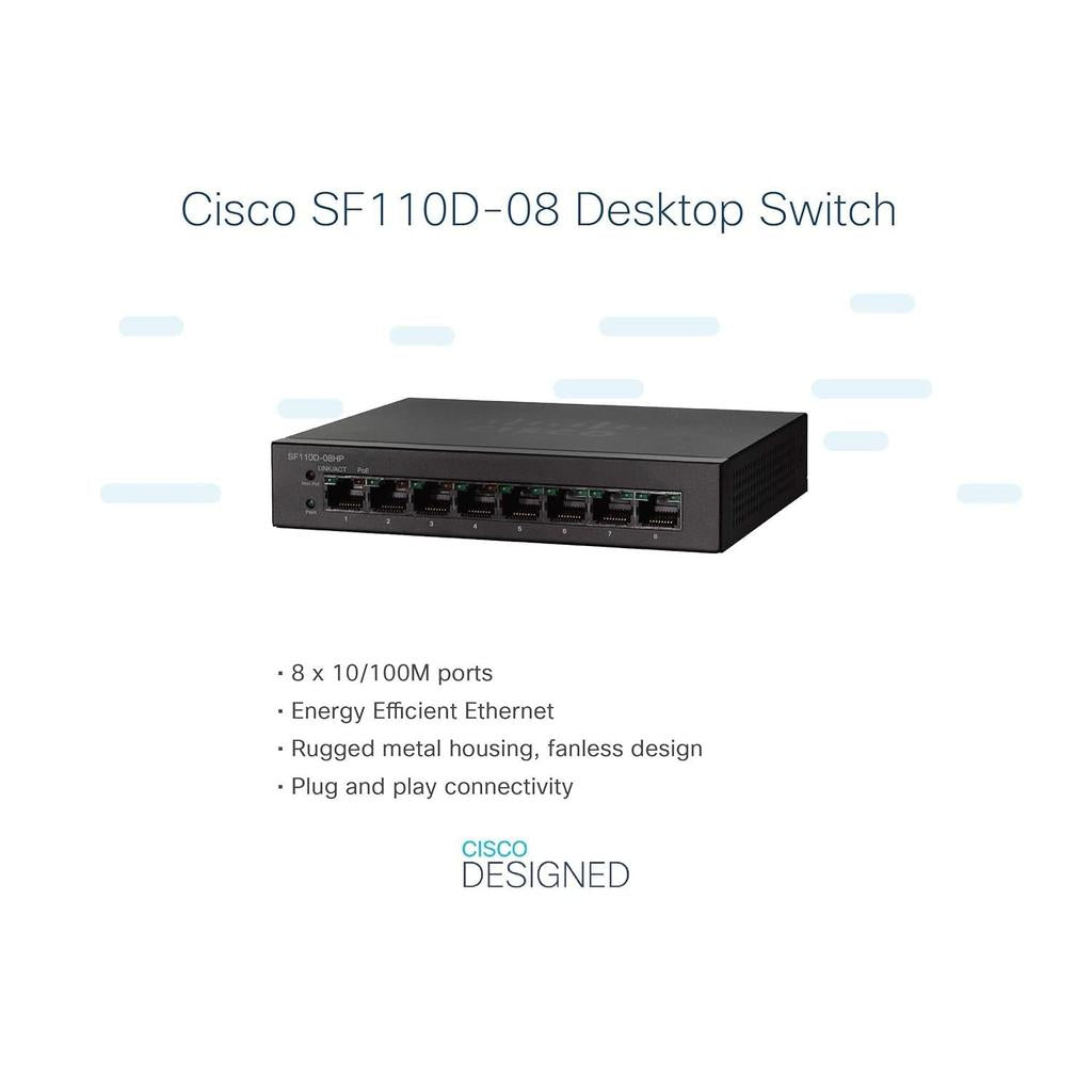 Cisco SF110D-08 8-Port 10/100 Desktop Switch