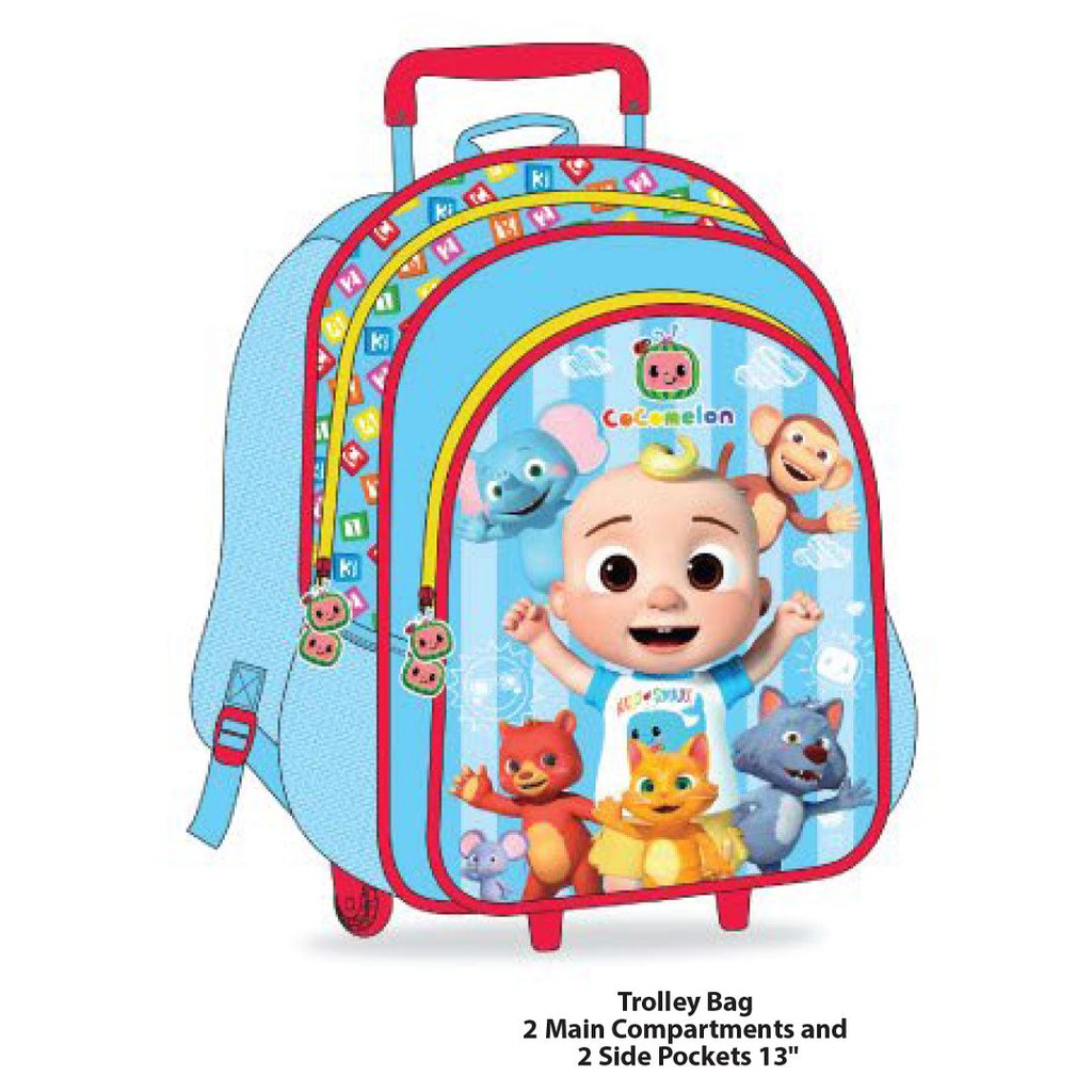 Cocomelon Sky-Blue Trolly Bag