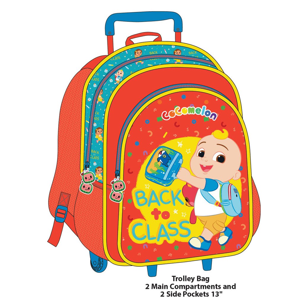 Cocomelon Trolly Bag (Orange Color)