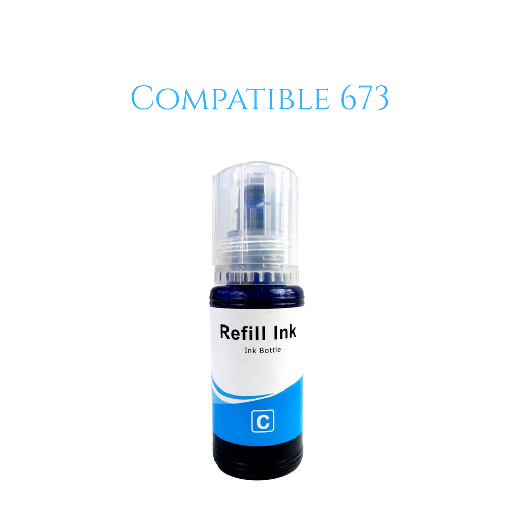 Compatible Epson 673 Cyan Ink Bottle 70Ml