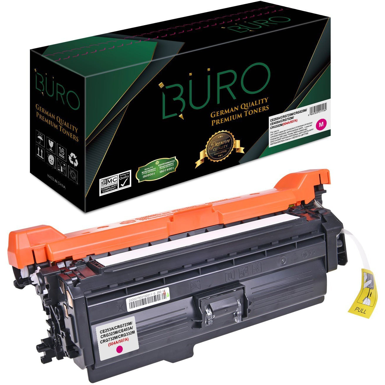Buro Compatible Hp Ce403A Ce253 504A 507A Magenta
