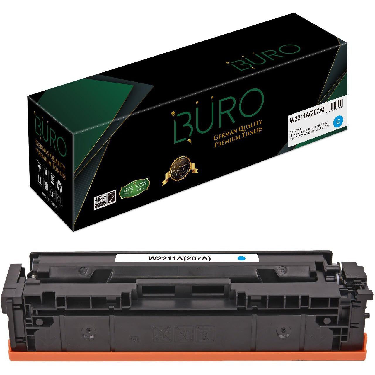 Buro Compatible 207A Toner For Hp W2211A Cyan Updated Chip