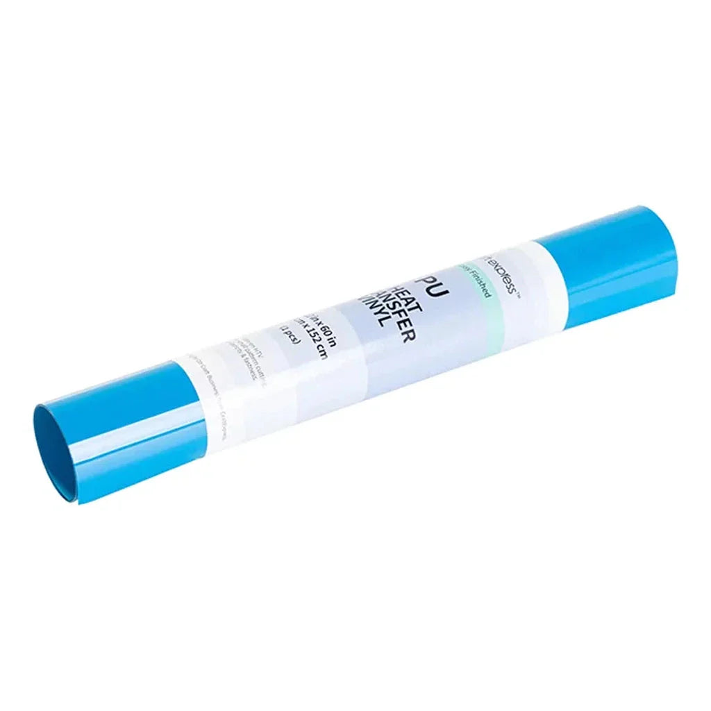 Craft Express Iron-On Heat Transfer Glossy Vinyl - 30.48 x 152.4cm / Sky Blue