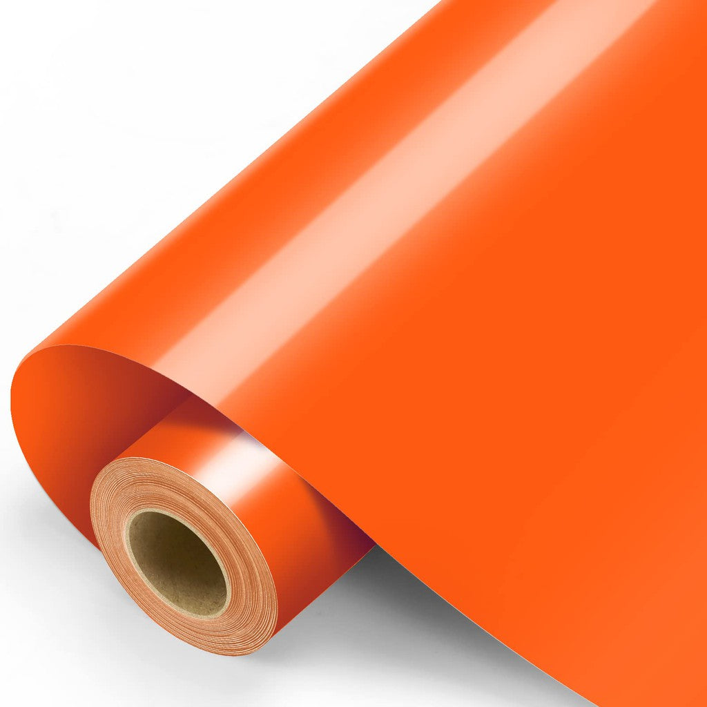 Craft Express Self-Adhesive Vinyl - 30.5 x 30.5 cm / 20 Sheets / Glossy Sun Orange