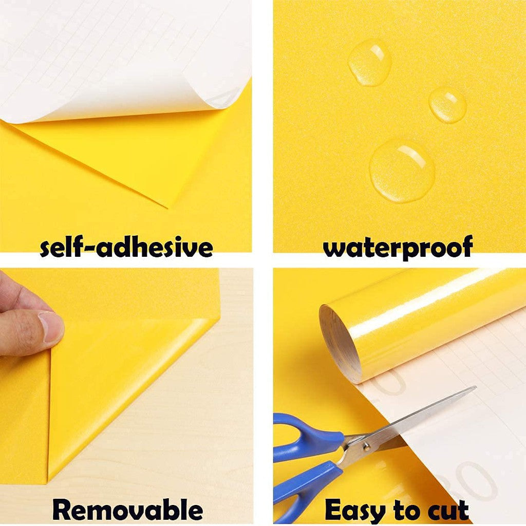 Craft Express Self-Adhesive Vinyl - 30.5 x 30.5 cm / 20 Sheets / Glossy Yellow