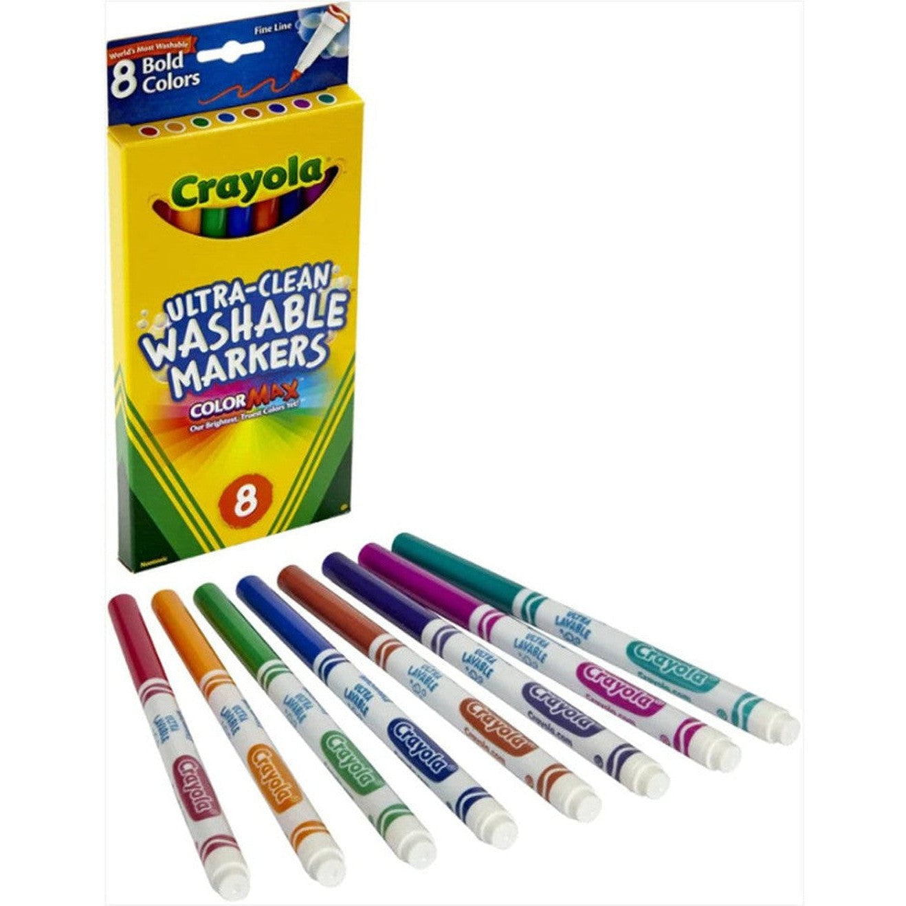 Crayola Ultra Clean Washable Markers 8 Bold Colors
