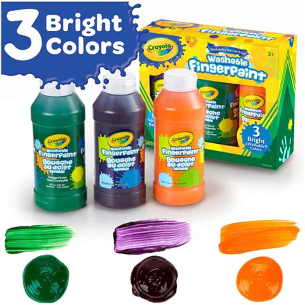 Crayola Washable Finger Paint 3 Bottles 8 Oz