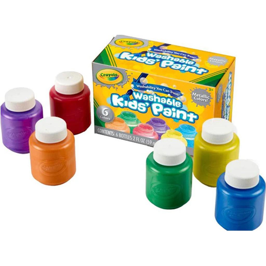 Crayola Washable Kids Paint 6 Metallic Colors