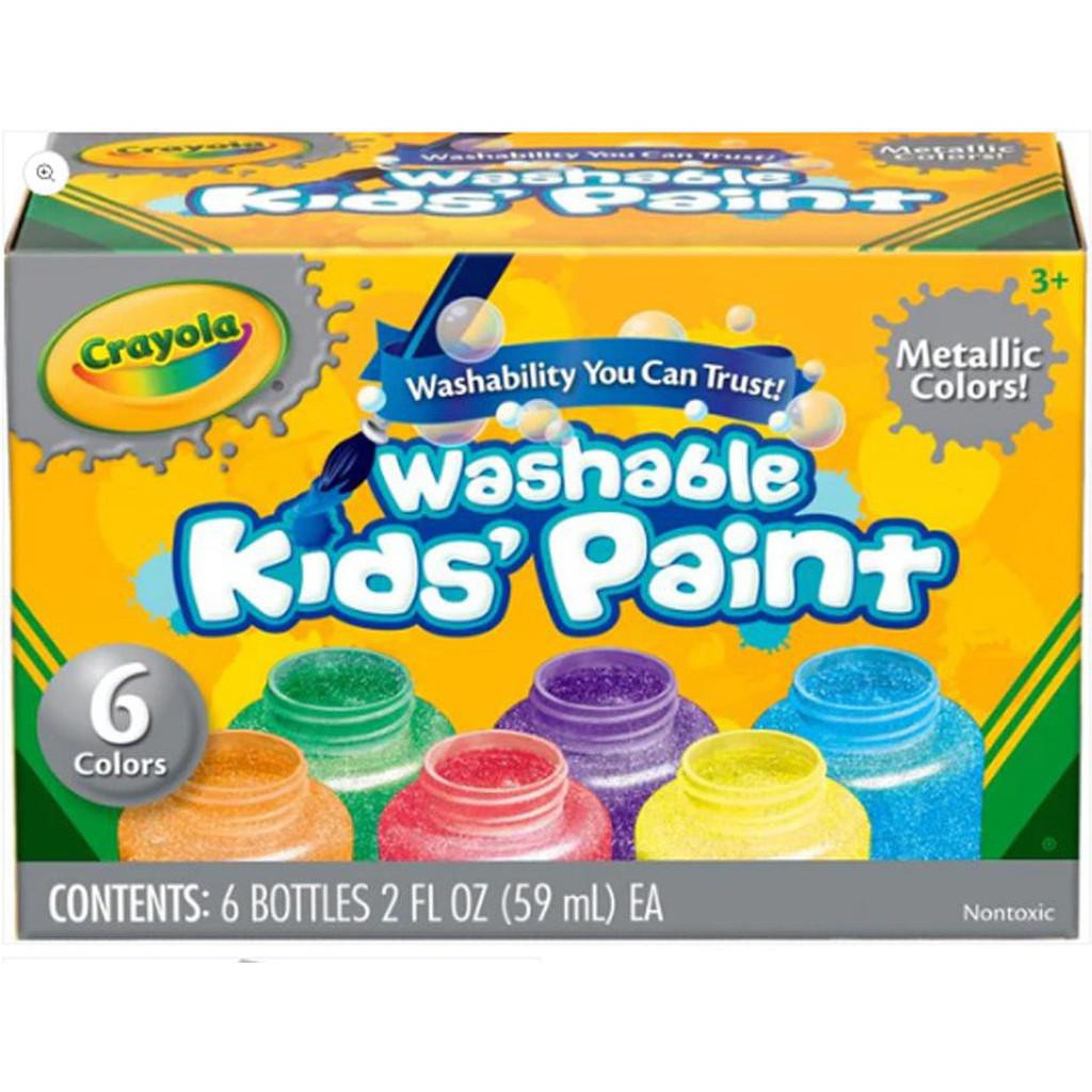 Crayola Washable Kids Paint 6 Metallic Colors