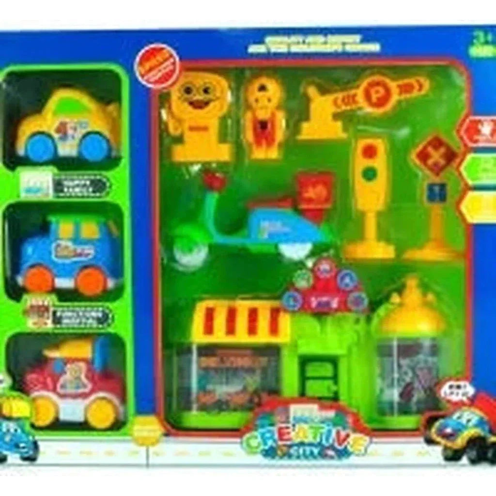 Creative City Vehicles With Accessories,Lights And Music-1308V2