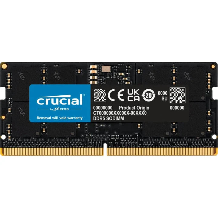 Crucial 16GB DDR5 4800MHZ SODIMM Memory Notebook-CT16G48C40S5