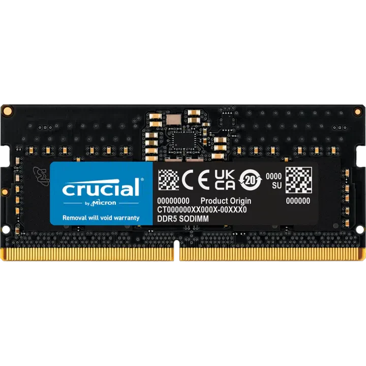 Crucial 8GB DDR5 5600MHZ SODIMM Memory Notebook-CT8G56C46S5