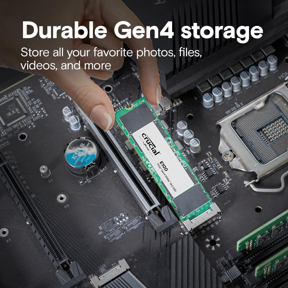 Crucial E100 - 1TB / M.2 2280 / 5000 MB/s / PCIe 4.0 - SSD (Solid State Drive)
