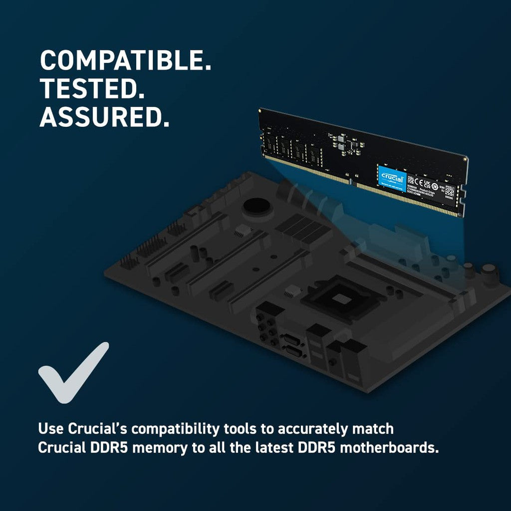 Crucial RAM 32GB DDR5 4800MHz Desktop Memory CT32G48C40U5