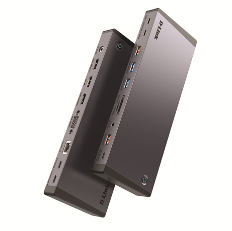 D-Link 18-in-1 USB-C Hub - USB-C / USB-A3.1 / USB 3.0 / HDMI / VGA / Gigabit RJ45