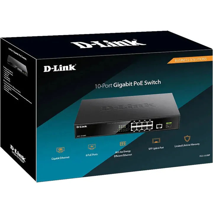 D-Link DGS-1010MP 10-Port Gigabit Rackmount PoE Switch
