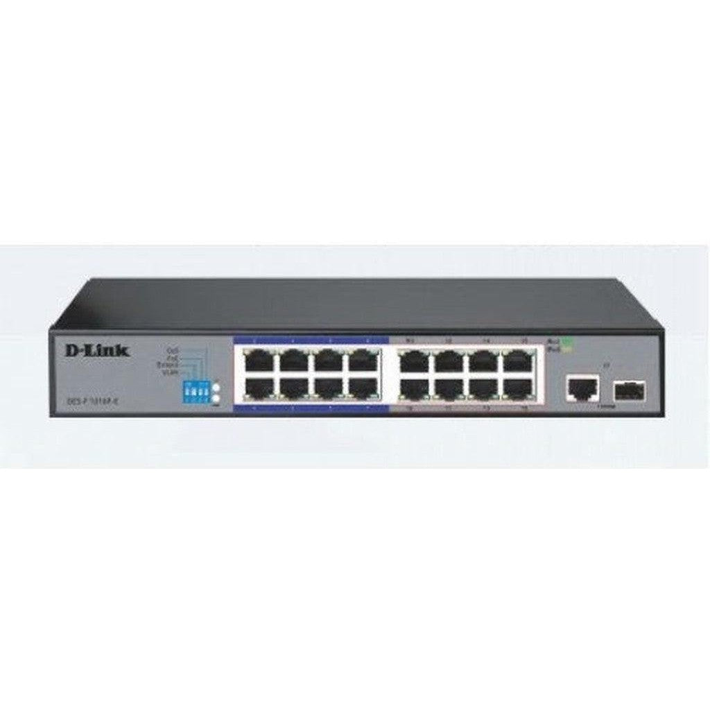 D-Link Poe Switch 16 Port 10/100 Unmanaged Des-F1016P