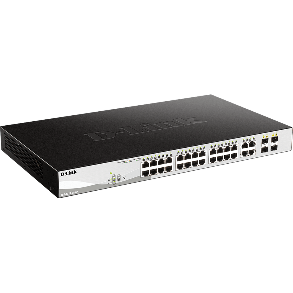 D-Link Poe Switch 24 Port Gigabit Smart Managed Poe Switch With 4 Gigabit Rj45/Sfp Combo Ports (Dgs-1210-28Mp)