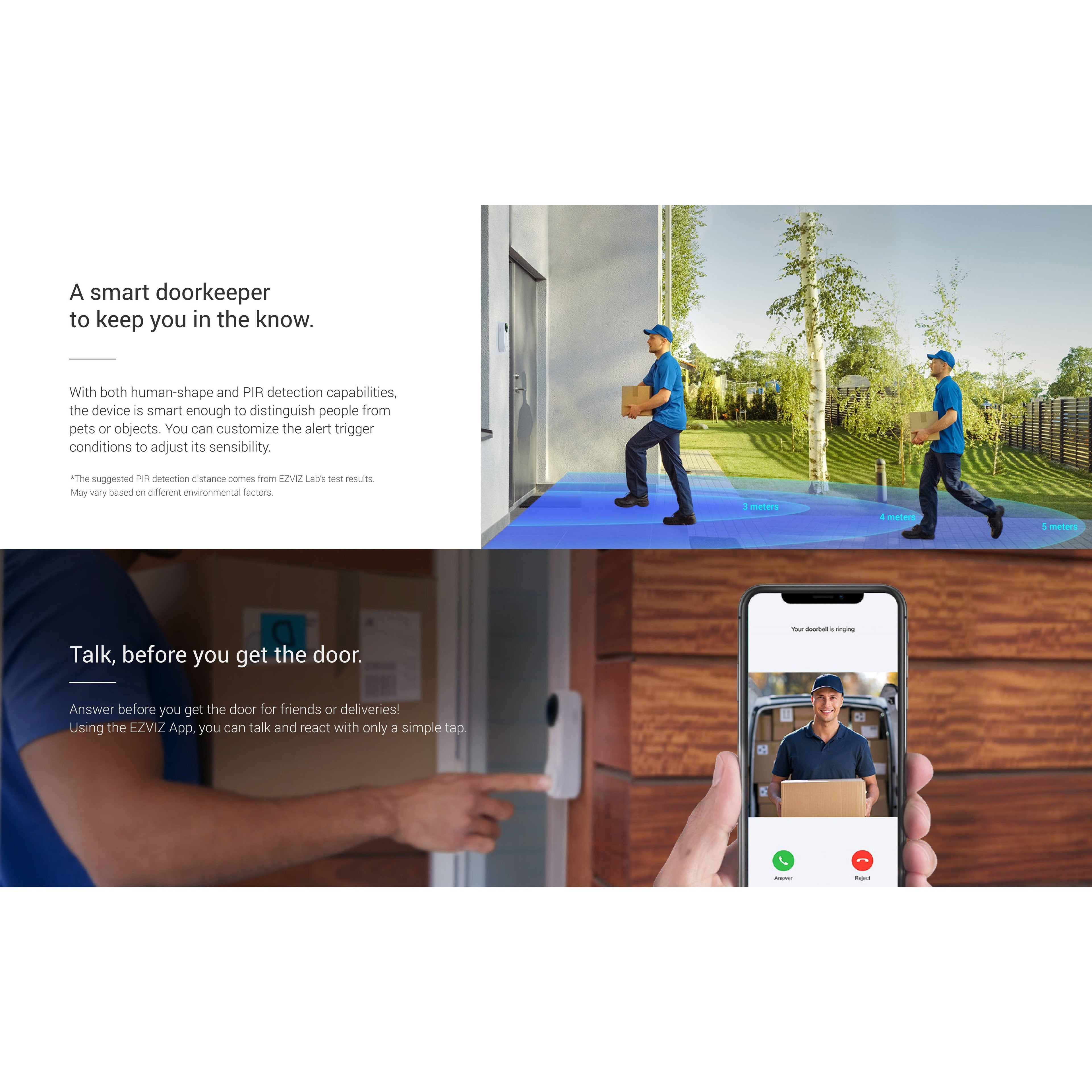 Ezviz DB2 Pro Wifi Doorbell With Chime