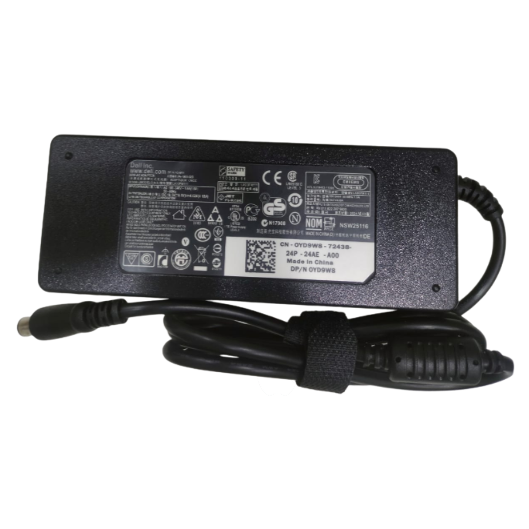 Dell Laptop Charger with Power Cable – 90W 19.5V-4.62A (7.4×5.0mm)