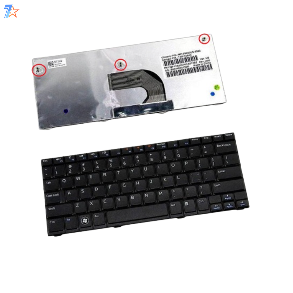 DELL Inspiron Mini 1012 / 1018 Laptop Keyboard Compatible with PK130F11A15 US English & Arabic Layout | Black