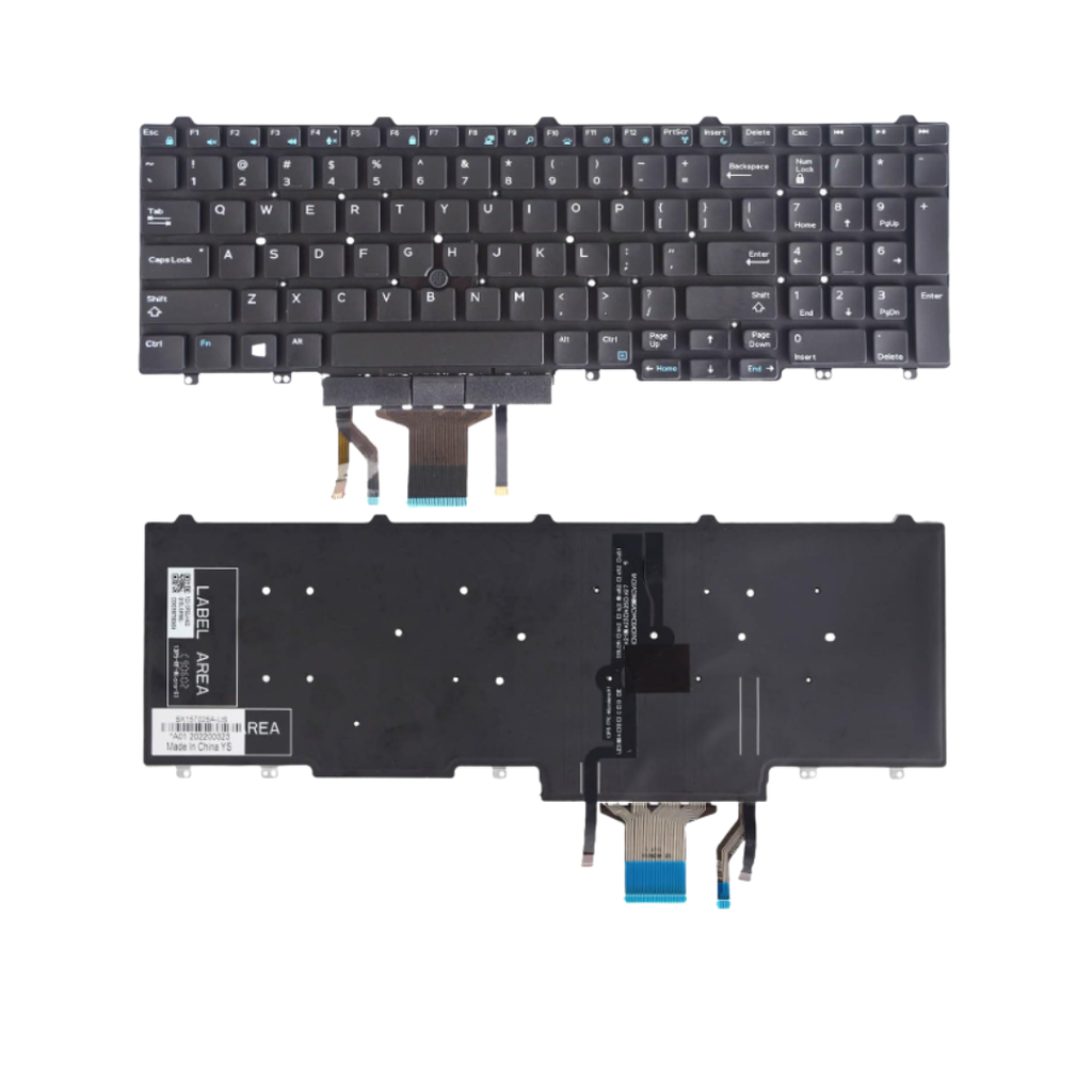 DELL Latitude E5550 / E5570 / E5580 / E5590 Laptop Keyboard Black US English & Arabic Layout Backlit Supported