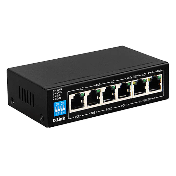 D-Link DGS-F1006P-E 6-Port Gigabit PoE Switch