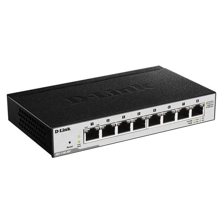 D-Link Smart Managed 8-Port Gigabit Desktop Poe Switch Dgs-1100-08P